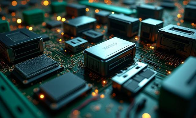 Nahaufnahme von Basisstationsausrüstung mit komplexer Verkabelung und Komponenten, die Technologiebereitstellung symbolisieren.